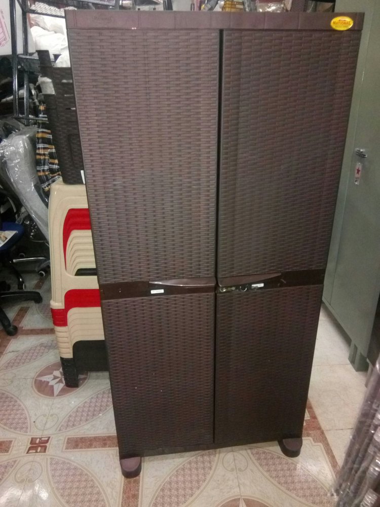 5 Feet Dark Brown National Rattan Big Plastic Cupboard, For Home