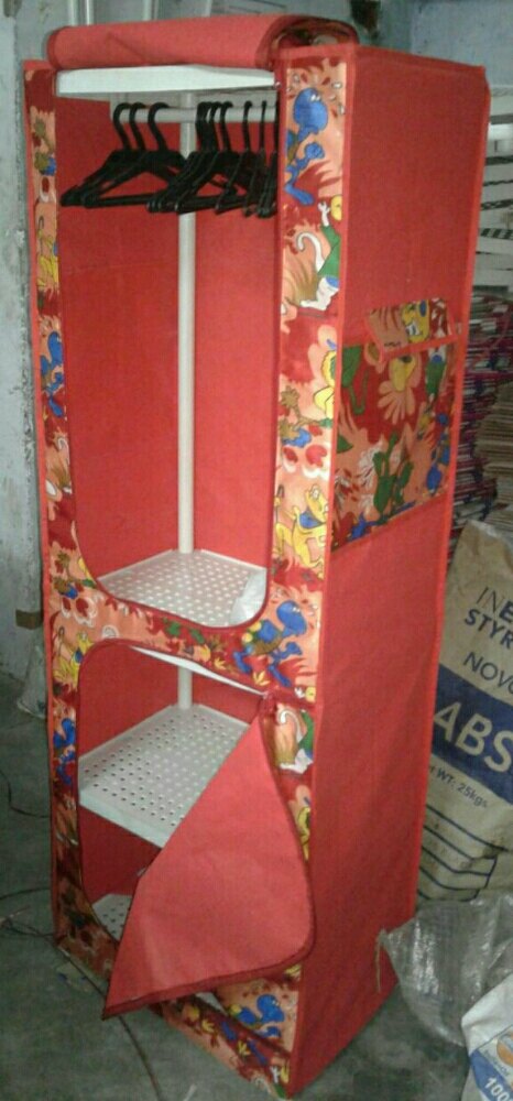 Red N Blue Fabric Kids Almirah