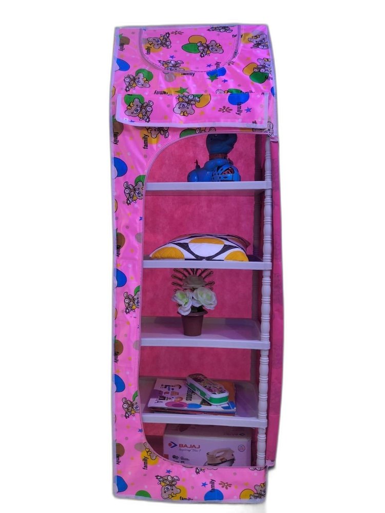 1 Door Material: Plastic ITS Red Kids Almirah, Without Locker