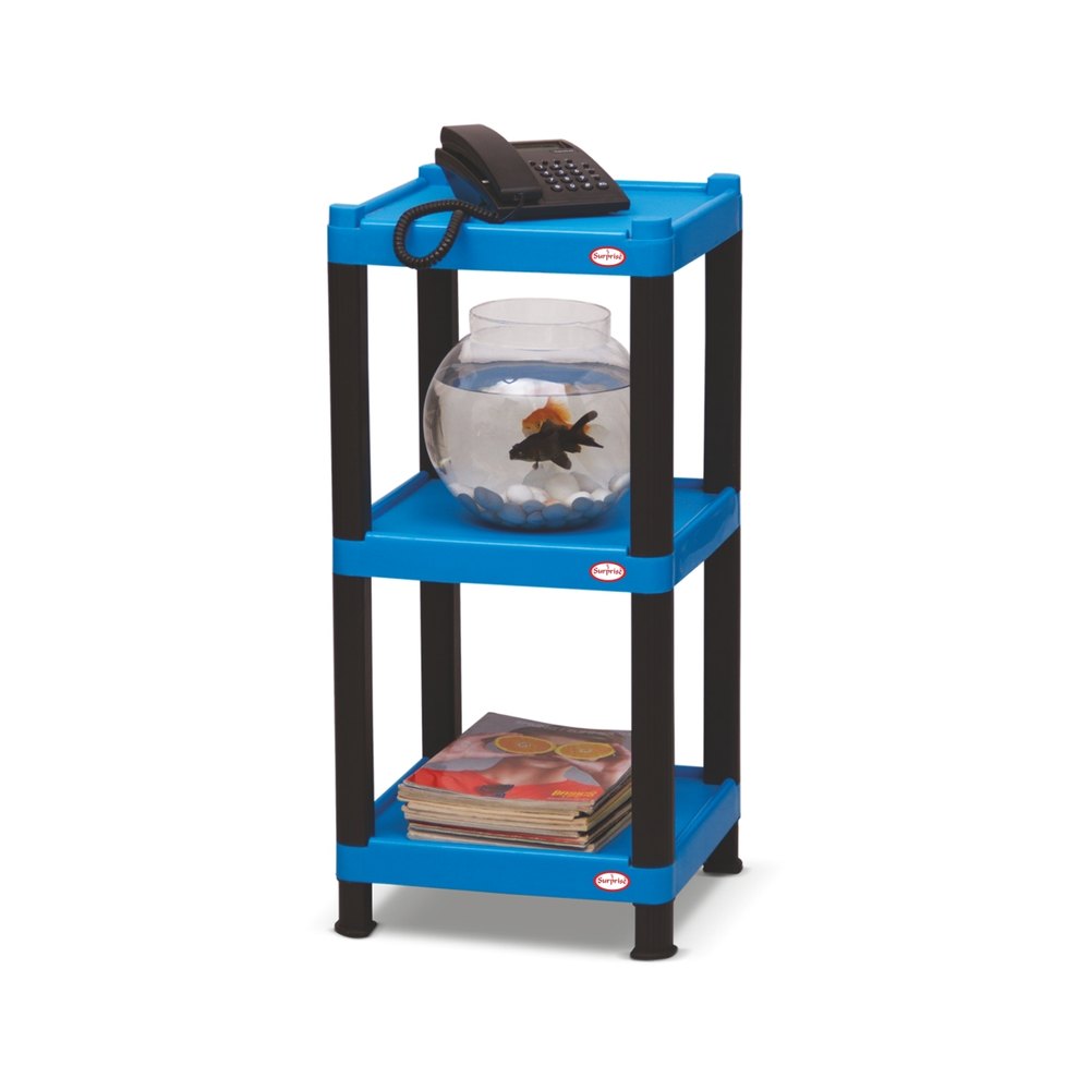 Moulded Plastic Blue Heavy Duty Square Shelf, For Home