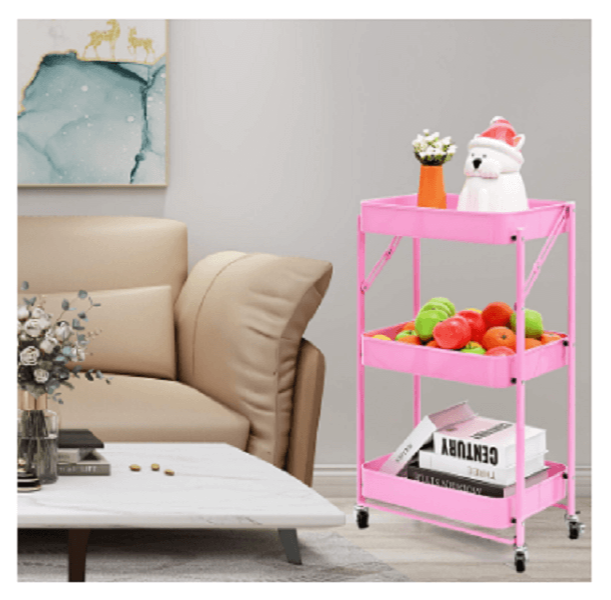 3-Tier Folding Shelving Unit