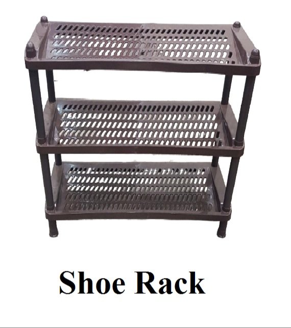Plastic Shoe Rack, For Home, 6 Pairs