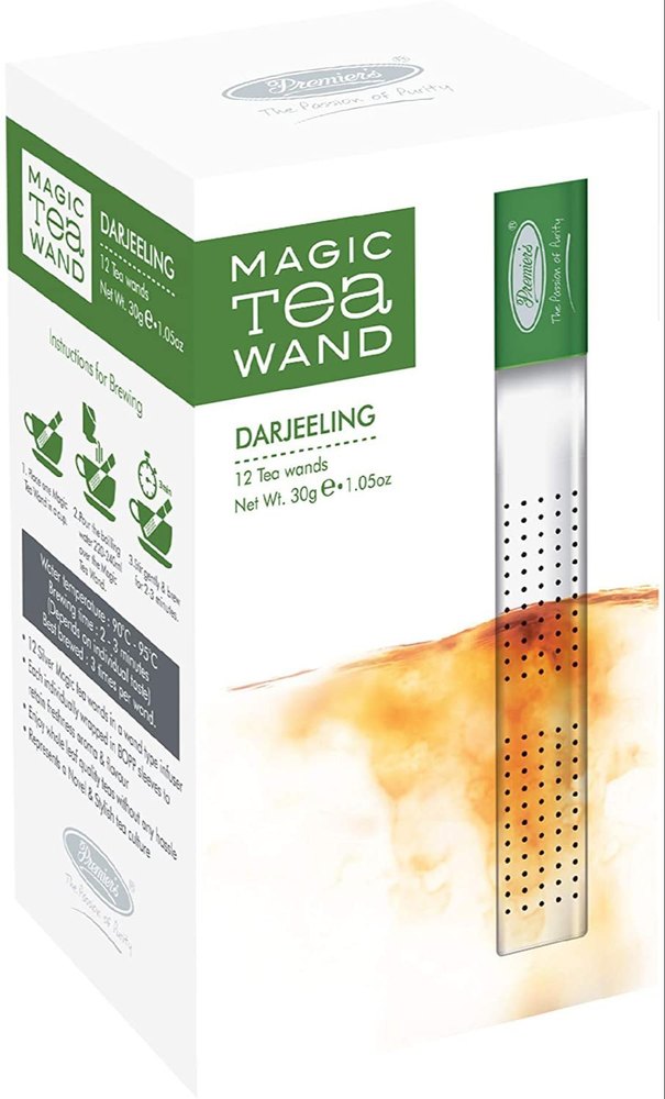 Premiers Darjeeling Tea, Single Origin Tea, Leaf Tea in Magic Tea Wands, 12 Wands, 30 GMS