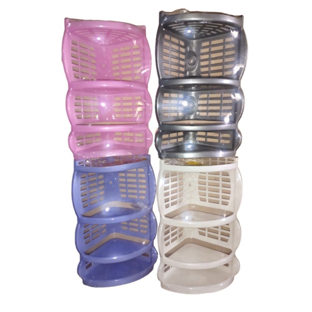 4 Layer Plastic Corner Rack, For Home, Size: 18inch (height)