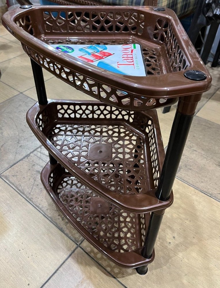 Brown Plastic Corner Rack