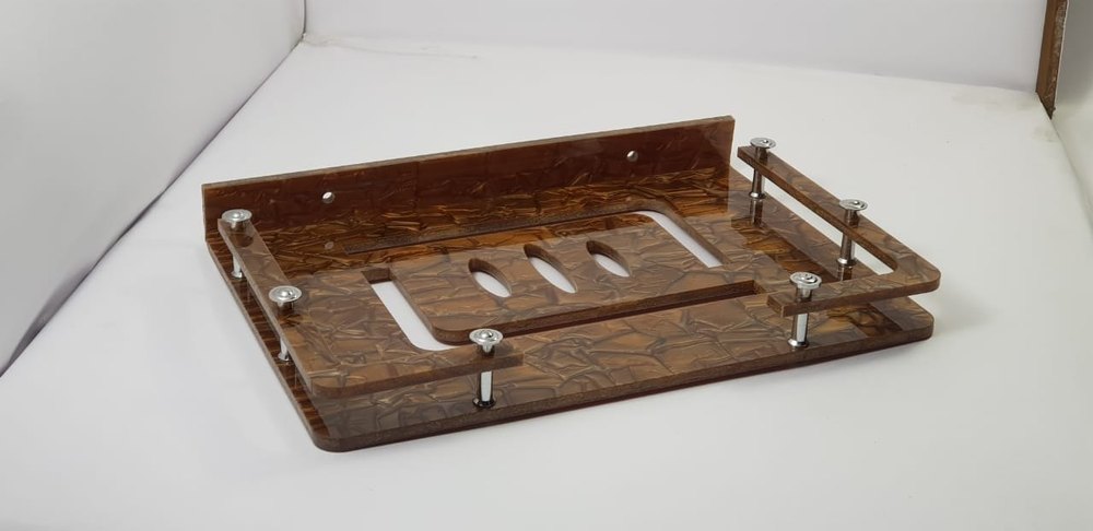 Brown Square Acrylic shelf, 1, Size: 8*10
