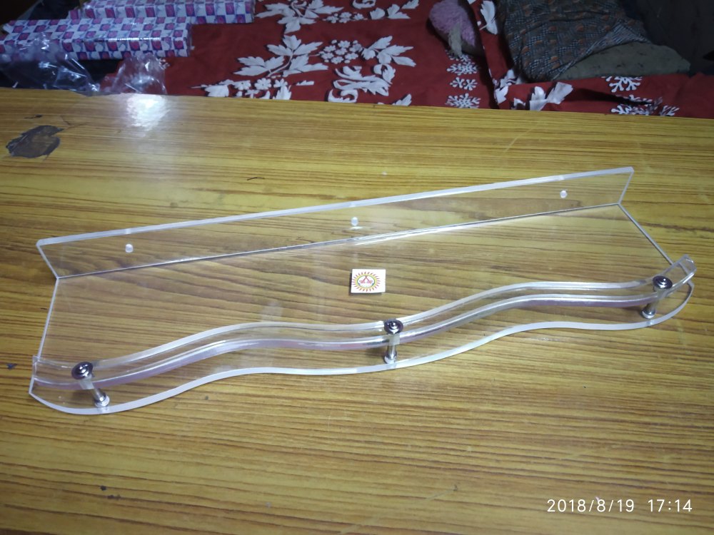 Plane Shelves Transparent Acrylic Shelfs, For Home & Shop Accessories, Size: 18\'
