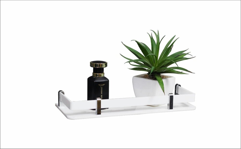 White Rectangular Acrylic Self, For Home, Size: 8*5 10*5 12*5 15*5 18*5