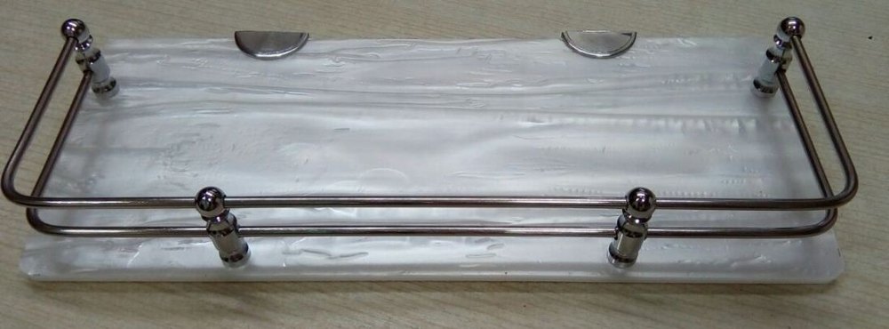 Arti White Acrylic Marble Shelf, For Bathroom, Size: 12x5