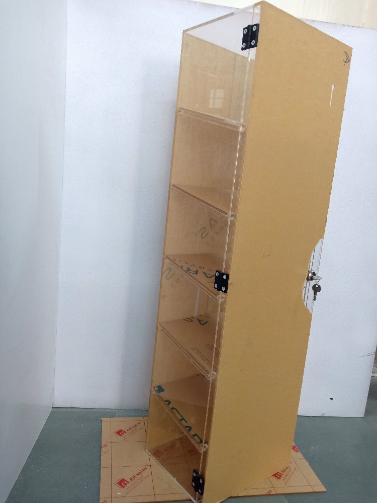 Stand Transparent Acrylic Display Cabinets, Size: 42 X 9 X 12