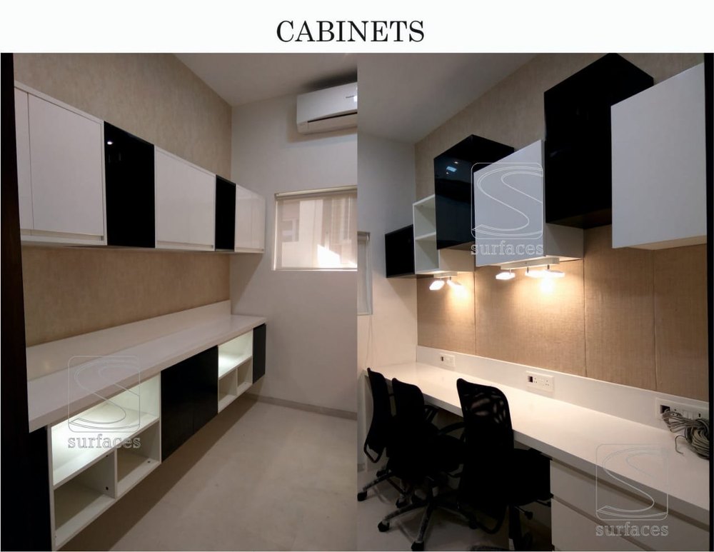 Polyacrylic Office Cabinet Service, 2 Shelves