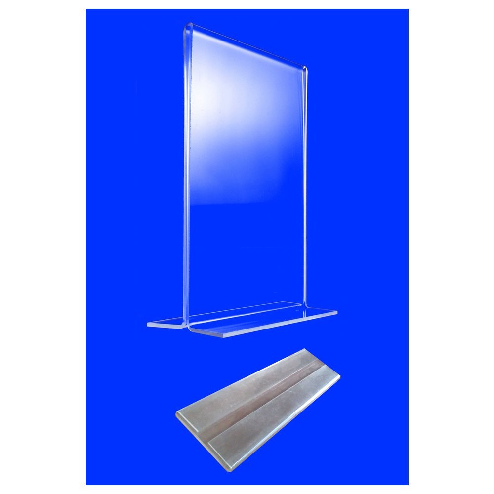 Transparent Two Side Display Acrylic Table Top Stand