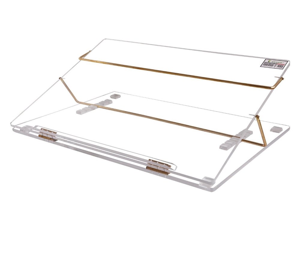 Transparent and Smoke Acrylic Writing Desk Table Top, Size: 21 X 15