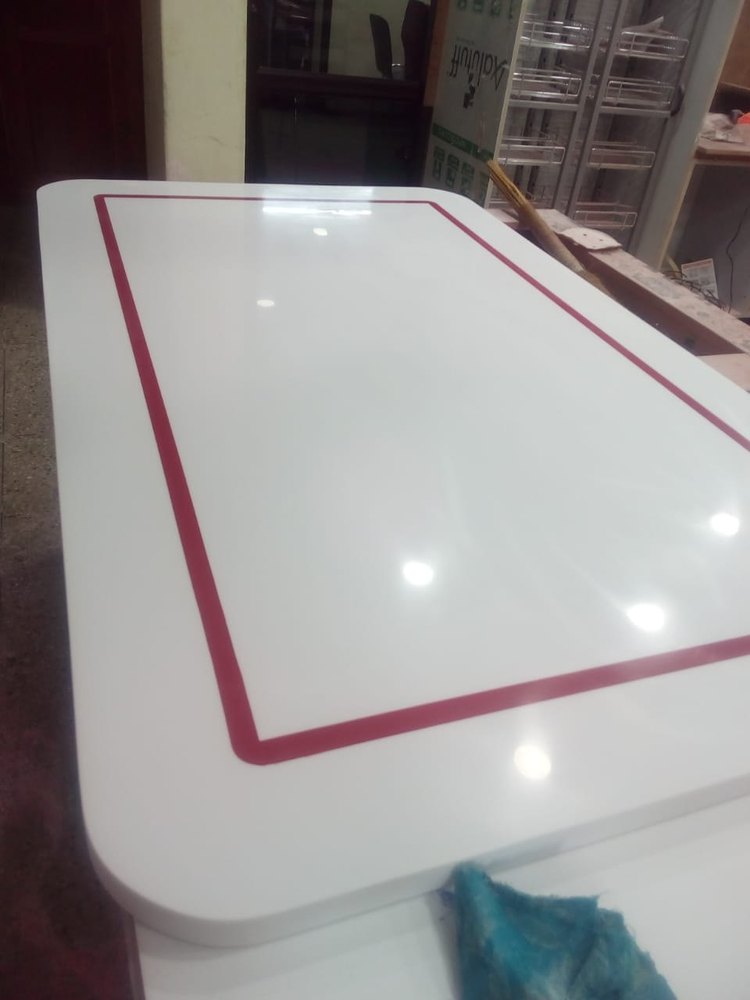 White Acrylic Resturant table top