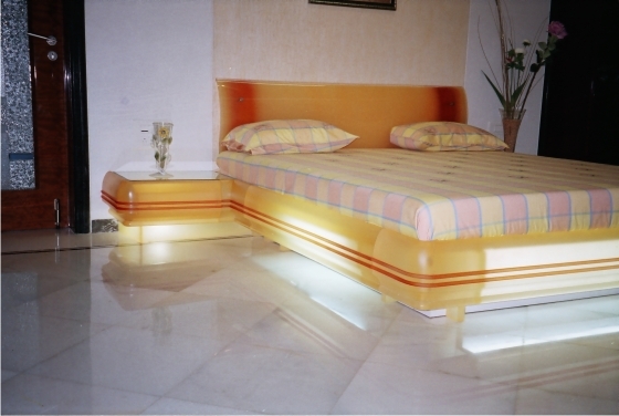Peach Acrylic Bed