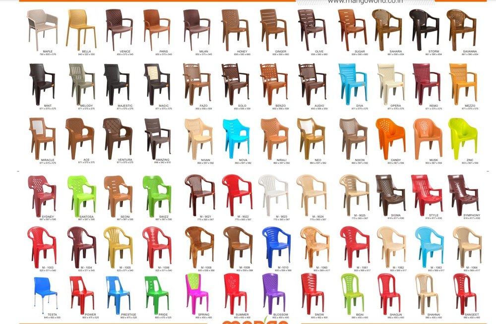 Mango plastic chair, With Armrest