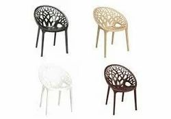 Brown Plastic Nilkamal Cafeteria Chair crystal