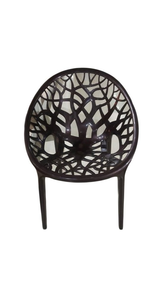 Black Nilkamal Crystal Plastic Chair