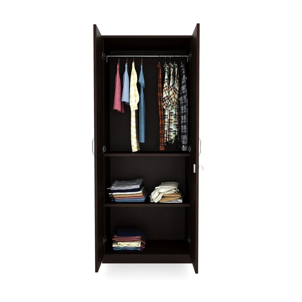 New Wenge Nilkamal Willy 2 Door Mirror Wardrobe
