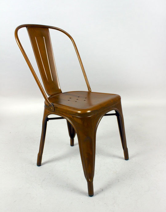 Mustcool Iron Cello Chair With Copper Finish, For Restaurant