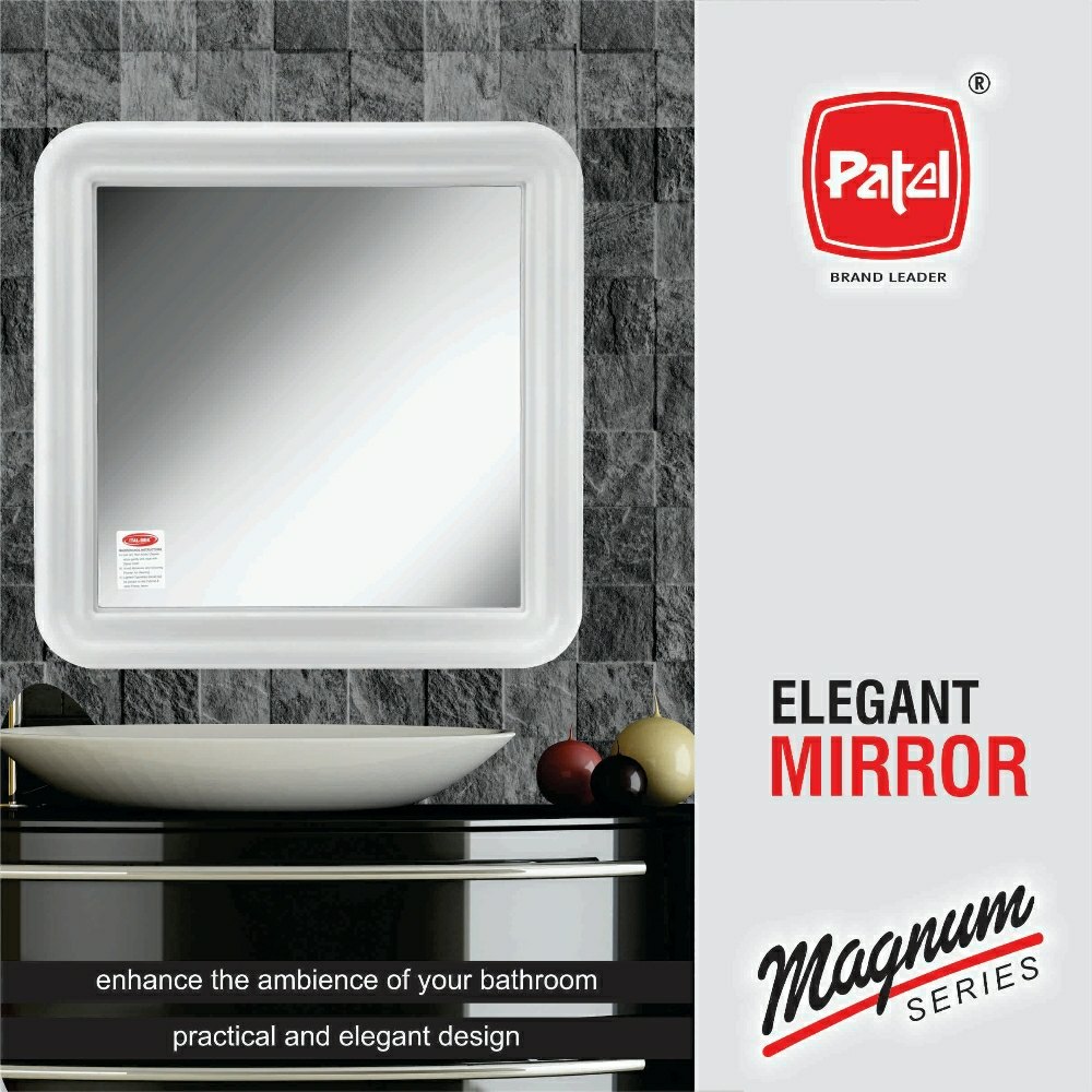 Italmek White High Gloss Plastic Frame with Mirror