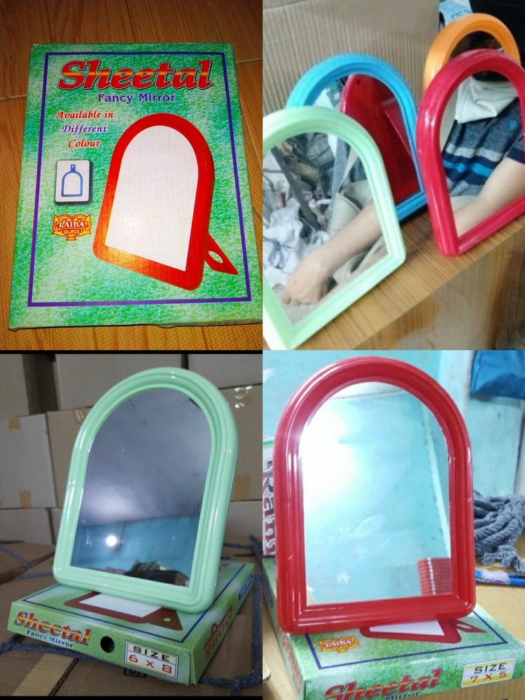 Multicolour Plastic And Glass Sheetal Fancy Mirror, For Home