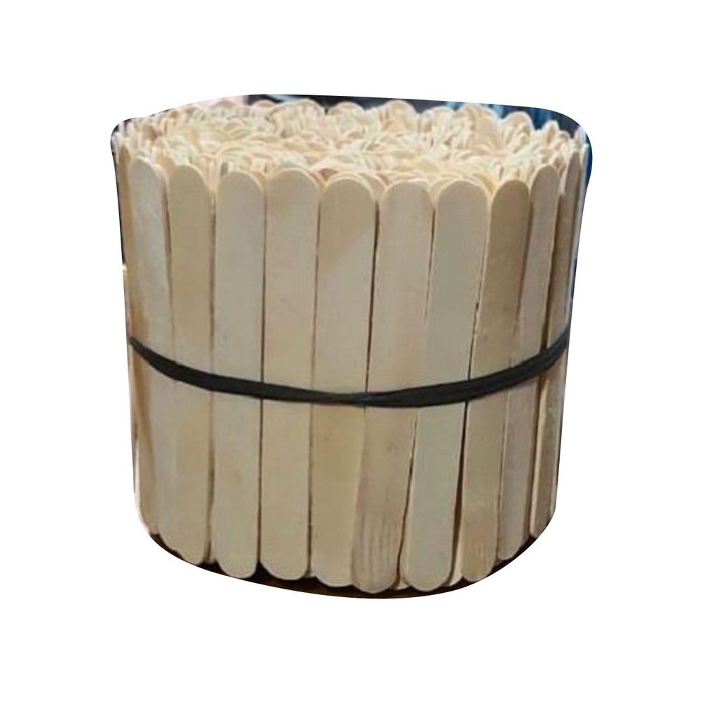 Natural Wood Wooden Frozen Soya Chaap Stick, Size: 114mm