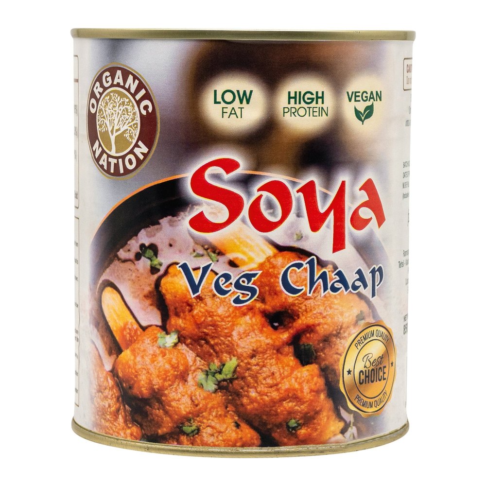 Organic Nation Food Masala Soya Chaap, Packaging Type: Tin