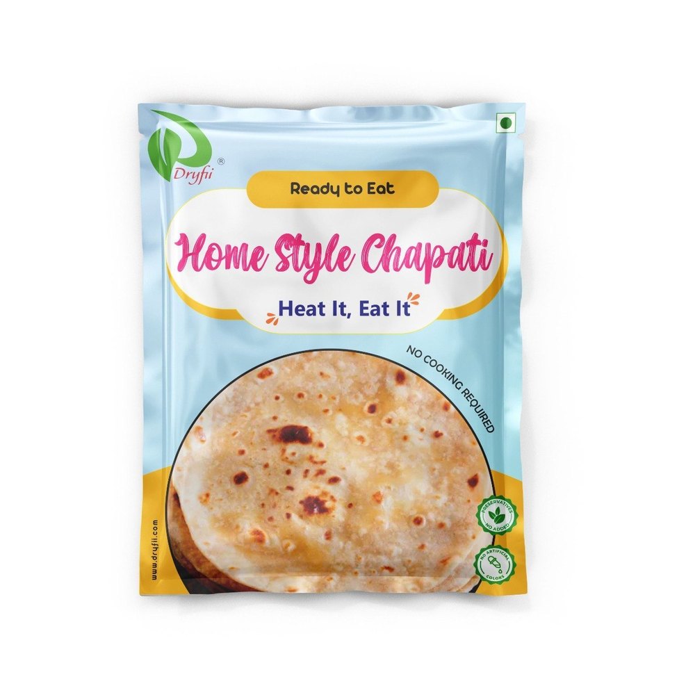Whole Wheat Flour Dryfii Homemade Chapati ( Roti) Ready to Eat, 6 Pieces in 1 Packet, Packaging Type: Vacuum Packed