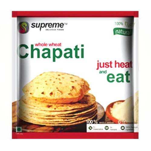 Whole Wheat Chapati, Packaging Type: Metallic Pack
