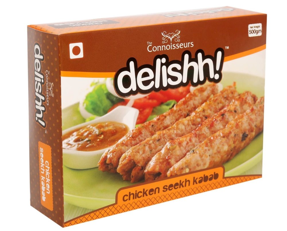 Deep Fry Frozen Chicken Seekh Kabab, Packaging Type: Box
