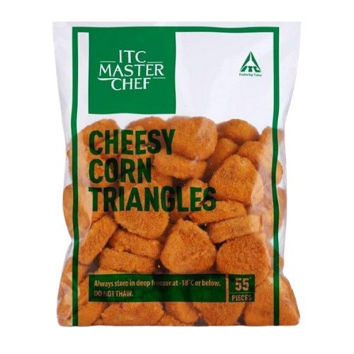 Golden Cheesy Corn Triangles