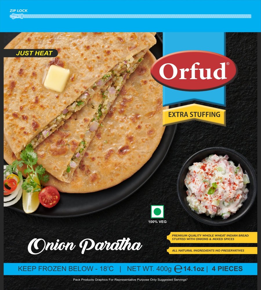 Orfud Onion Paratha, Packaging Type: Packet