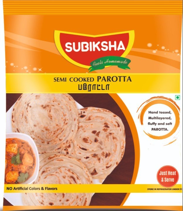 Subiksha Ready To Cook Paratha, Packaging Type: Pocket