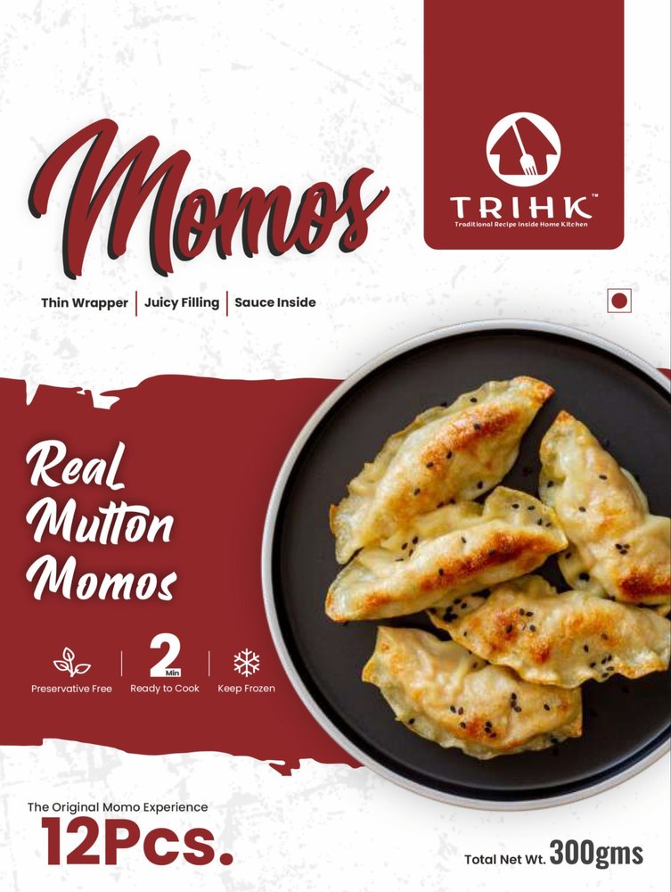 Condiments Frozen Real Mutton Momos, 300G(12 Pieces )