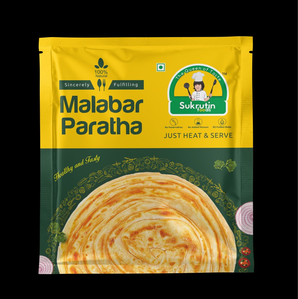 Layered Malabar Paratha, 10 Pcs, Packaging Type: Packet