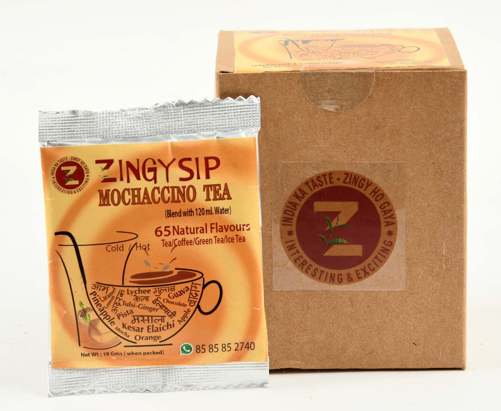 Zingysip Mochaccino Tea (For Water ) -10 Sachets - Serve Hot Or Cold
