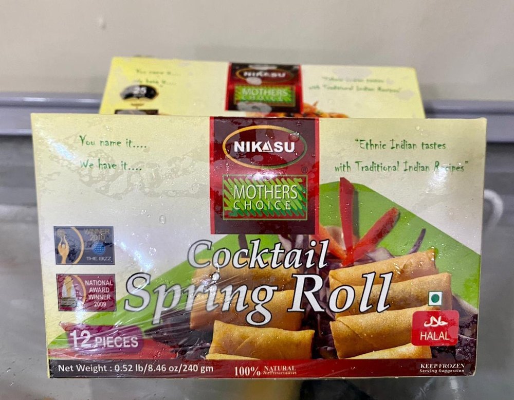 Frozen Deep Fry Nikasu 240 gm Cocktail Spring Roll, Packaging Type: Box