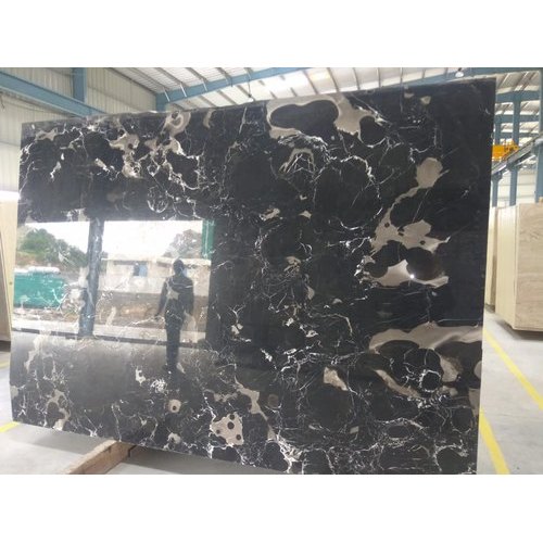 Textured Black Marble Slab, Application Area: Flooring, Thickness: 15-20 mm