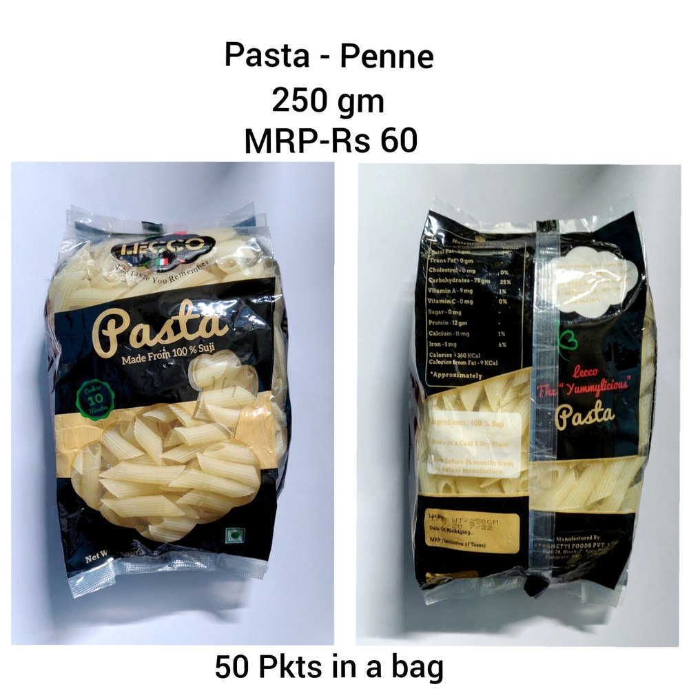 Lecco Yellow Pasta Penne Italiano, For Cooking, Packaging Size: 250 Grams