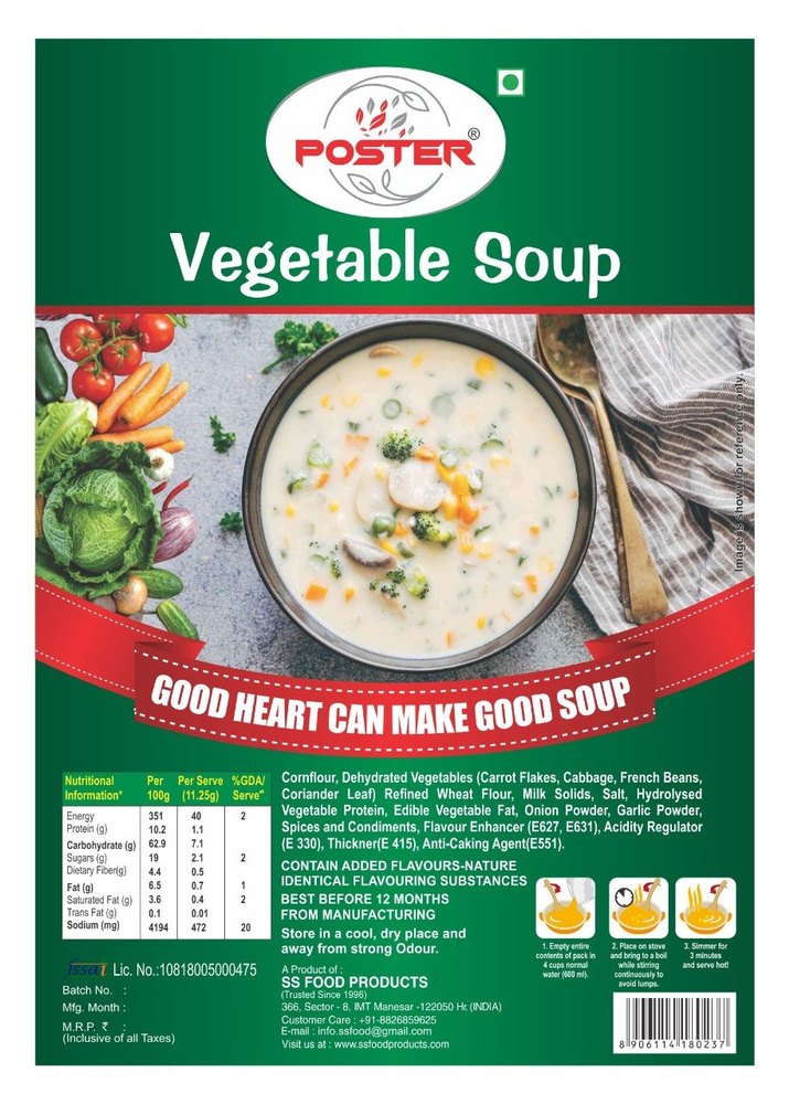 Poster Vegetable Soup, Packaging Type: Packet, Packaging Size: 1 kg