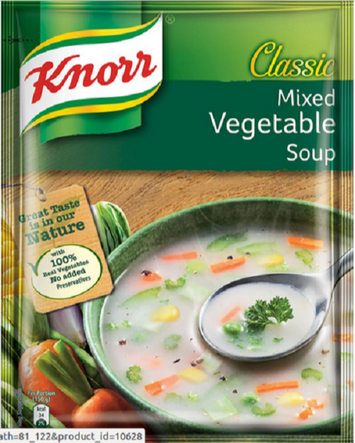 white Knorr Vegetable Soup, Packaging Type: pouch, Packaging Size: 500g