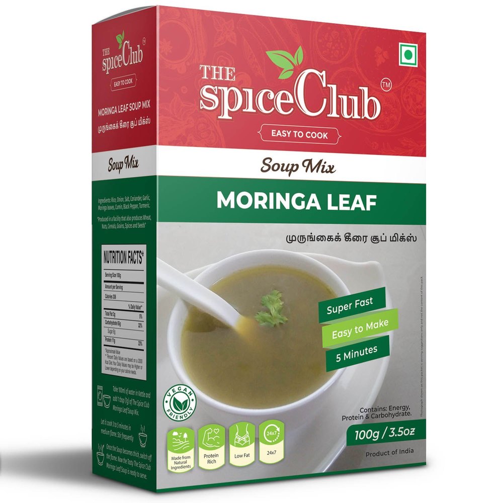 The Spice Club Moringa Leaf Soup Mix, For Cooking, Packaging Size: 100g
