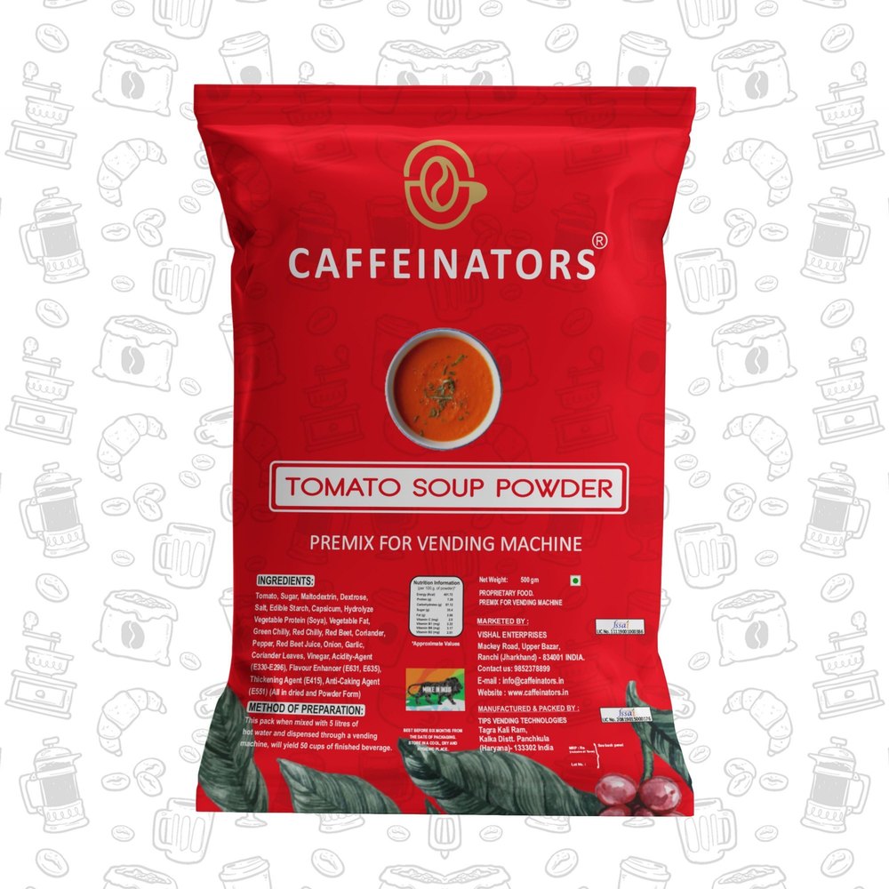 Red Caffeinators Tomato Soup Powder, For Vending Machine, Packaging Size: 500g