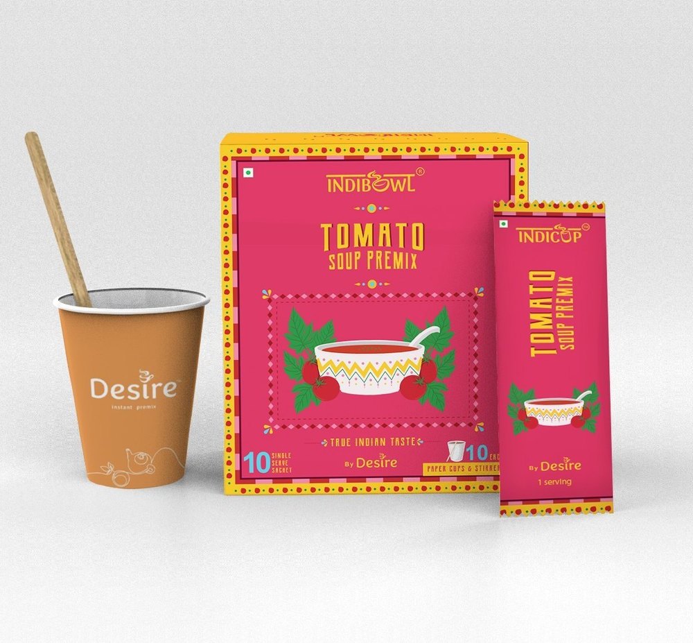 Red Indicup Tomato Soup Premix, Packaging Type: Box, Packaging Size: 10 Sachets