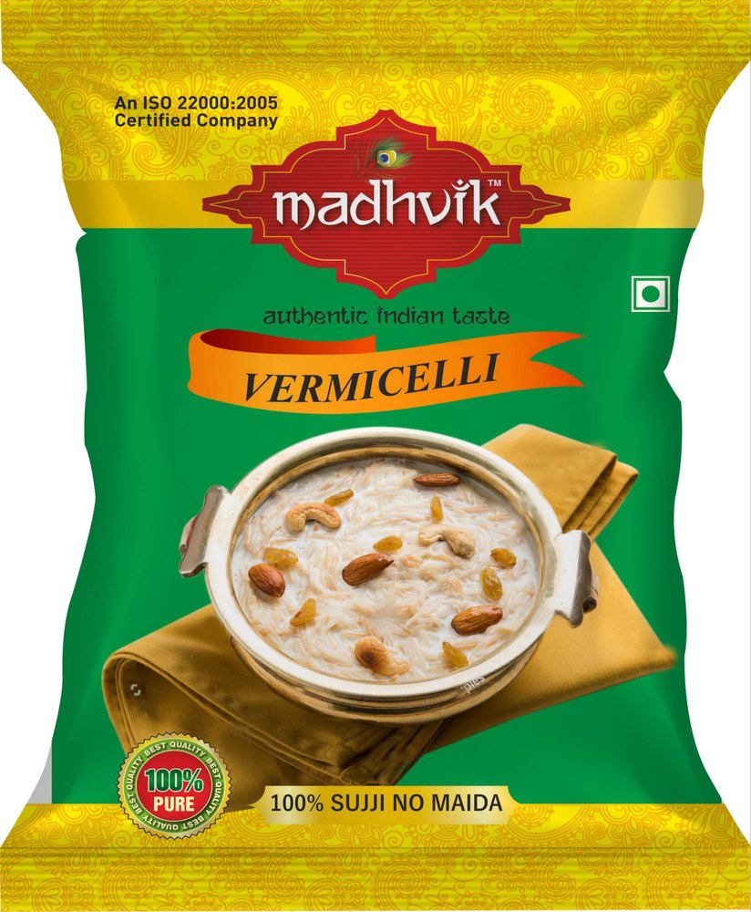 Madhvik Yellow Vermicelli Pasta, Packaging Type: Packet
