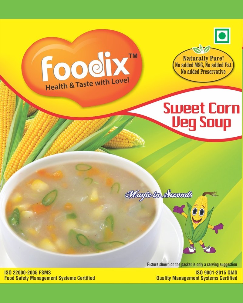 Green 12 Gm Foodix Sweet Corn Soup Mix, For Kitchen, Packaging Type: Packet