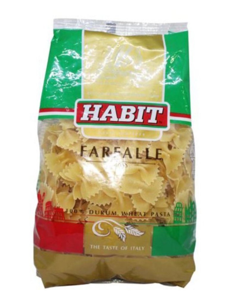 Yellow Habit Farfalle Pasta, For Food, Packaging Size: 500g