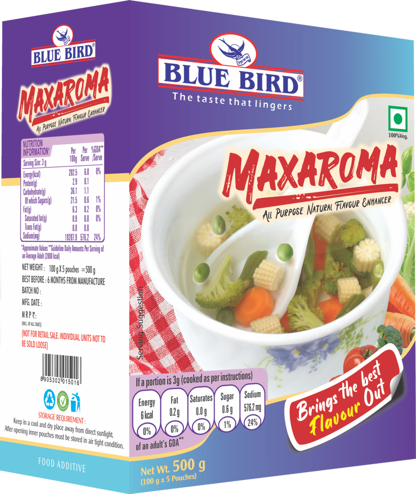 Blue Bird Maxaroma 500G, For Flavour Enhancer, Packaging Type: Cbd