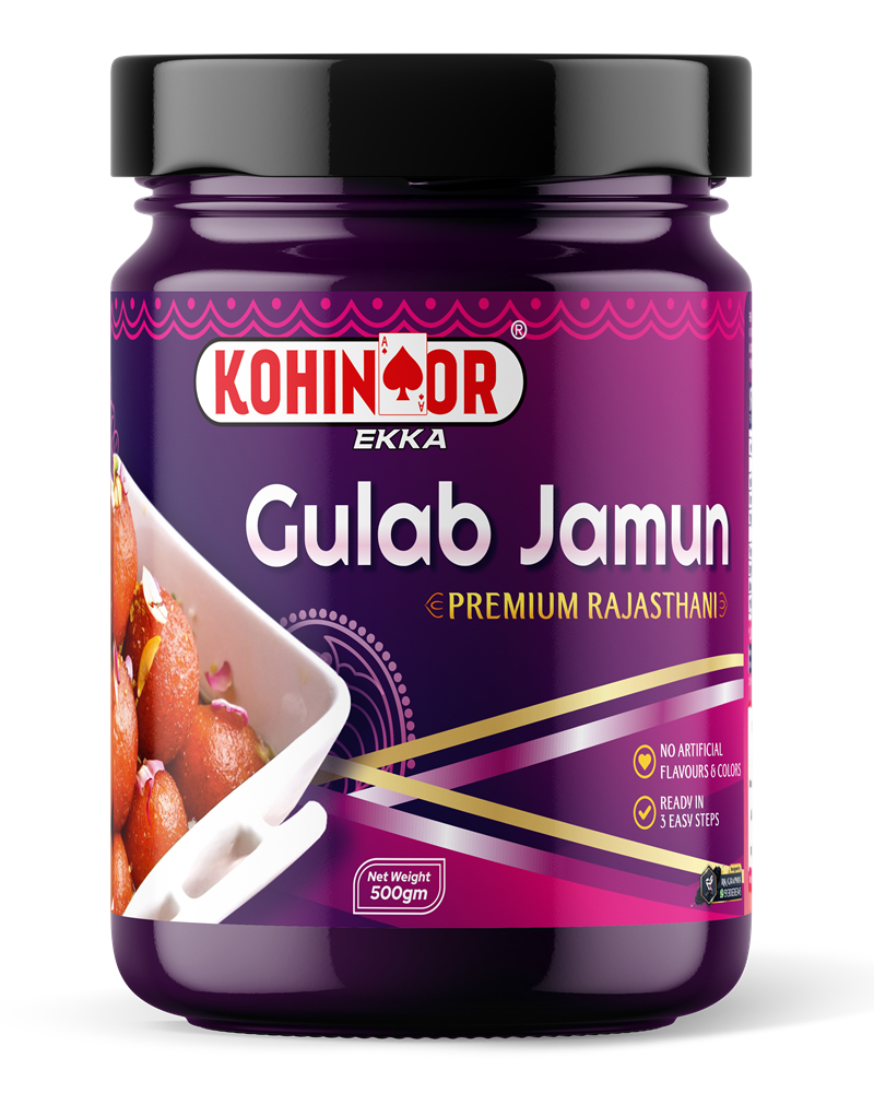 Sugar 500g Kohinoor Ekka Gulab Jamun Powder, Packaging Type: Jar